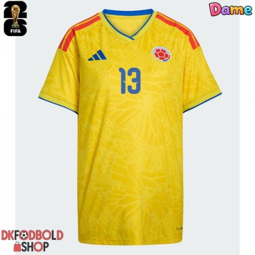 Colombia Yerry Mina #13 Hjemmebanetrøje Dame VM 2026 Kort ærmer